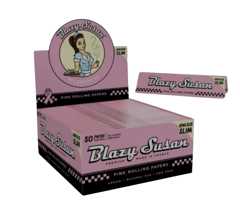 Blazy Susan King Size Slim Rolling Papers - Assorted Colors - 50ct