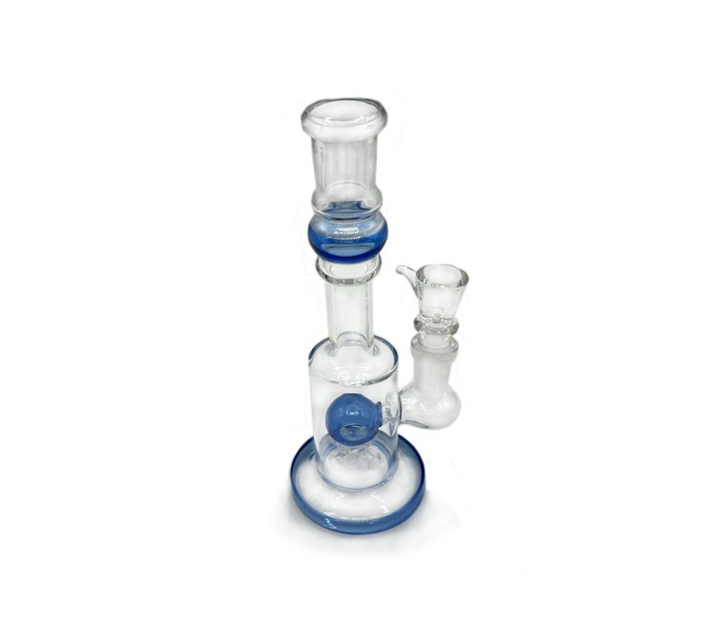 8" Straight Tube Water Pipe Bong w/Ball Perc - Assorted Colors