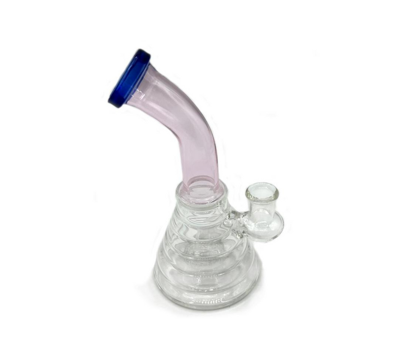 6" Beaker w/ Curve Stem Water Pipe Bong