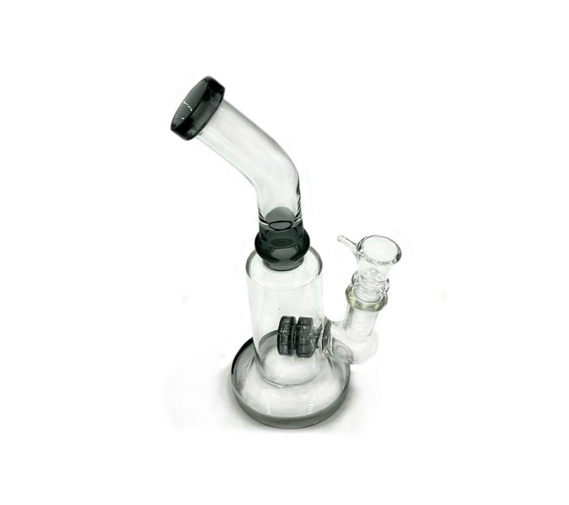 6" Bent Neck Water Pipe Bong w/Wheel Perc