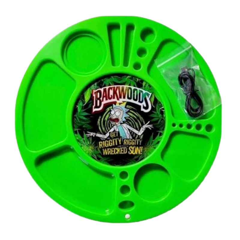 LED Multi-Color Plastic Rolling Spin Tray (R&M)