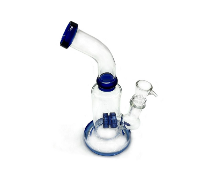6" Bent Neck Water Pipe Bong w/Wheel Perc