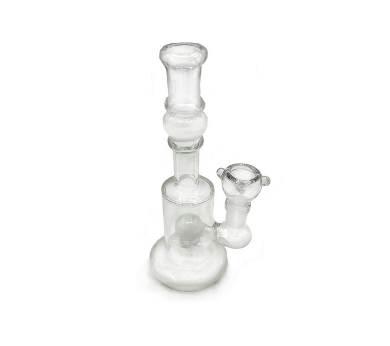 8" Straight Tube Water Pipe Bong w/Ball Perc - Assorted Colors