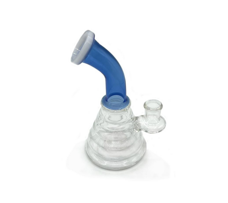 6" Beaker w/ Curve Stem Water Pipe Bong