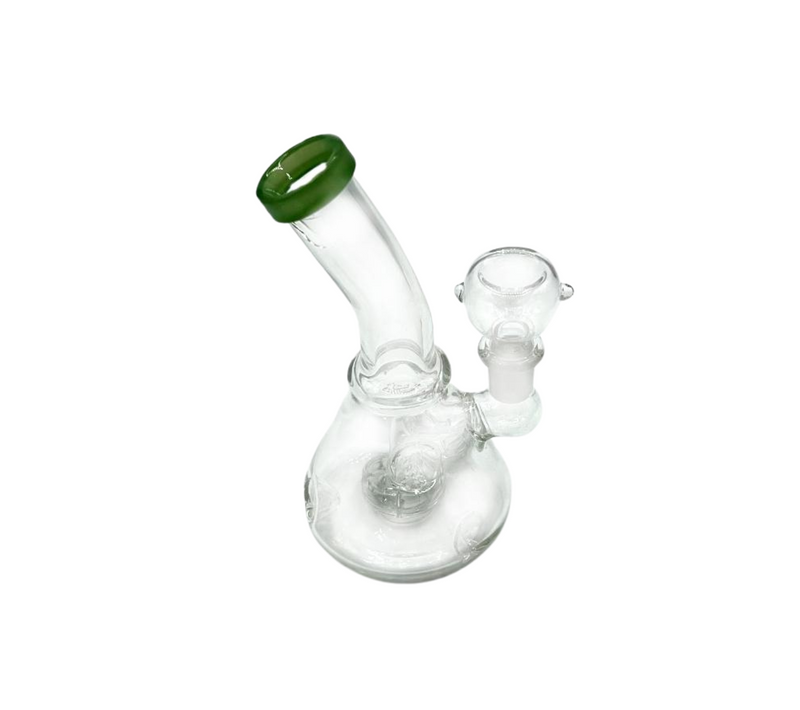 6" Clear Perc Water Pipe Bong - Assorted Colors