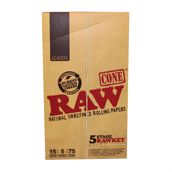 RAW Classic 5 Stage RAWket Cone Pack - 75ct