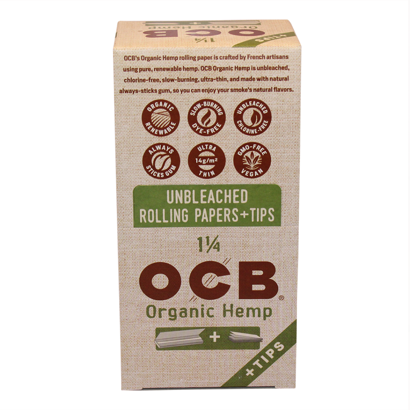 OCB 1¼ Slim Long Rolling Papers + Tips – 24ct