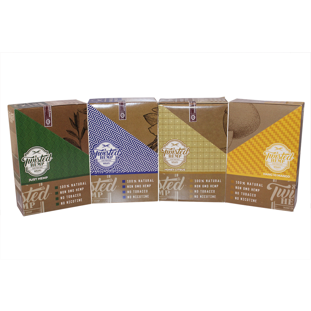 Packaging Multiple Wraps Twisted Hemp Wraps - Assorted Flavors – 15ct — Multiline Online