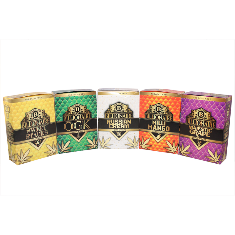 Billionaire Hemp Wraps - Assorted Flavors - 25ct