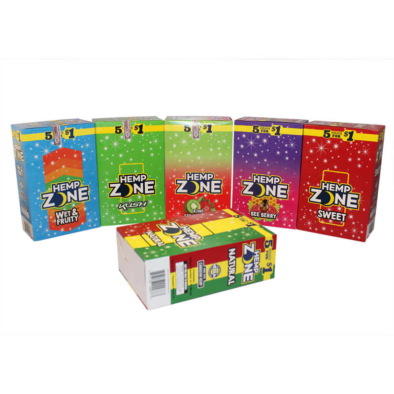 Hemp Zone Hemp Wraps – Assorted Flavors - 15ct