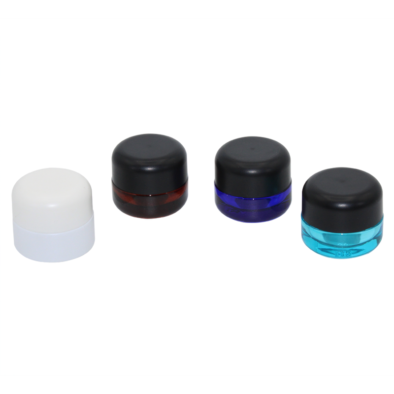 5mL Round Glass Child Resistant ASTM Concentrate Jars - Assorted Styles