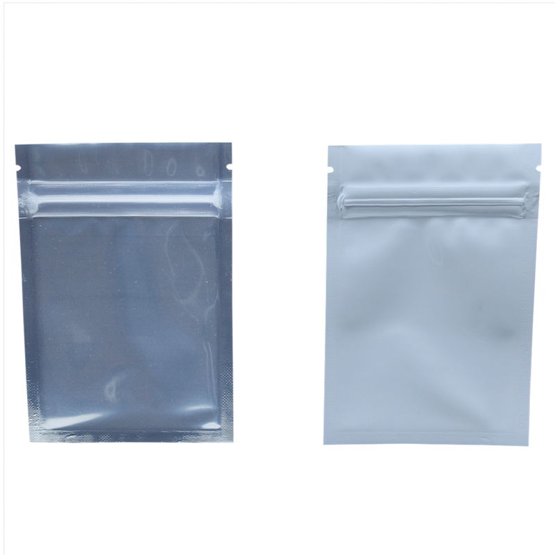 Mylar 1 Gram Tamper Evident Zip-Lock Bag - White/Transparent