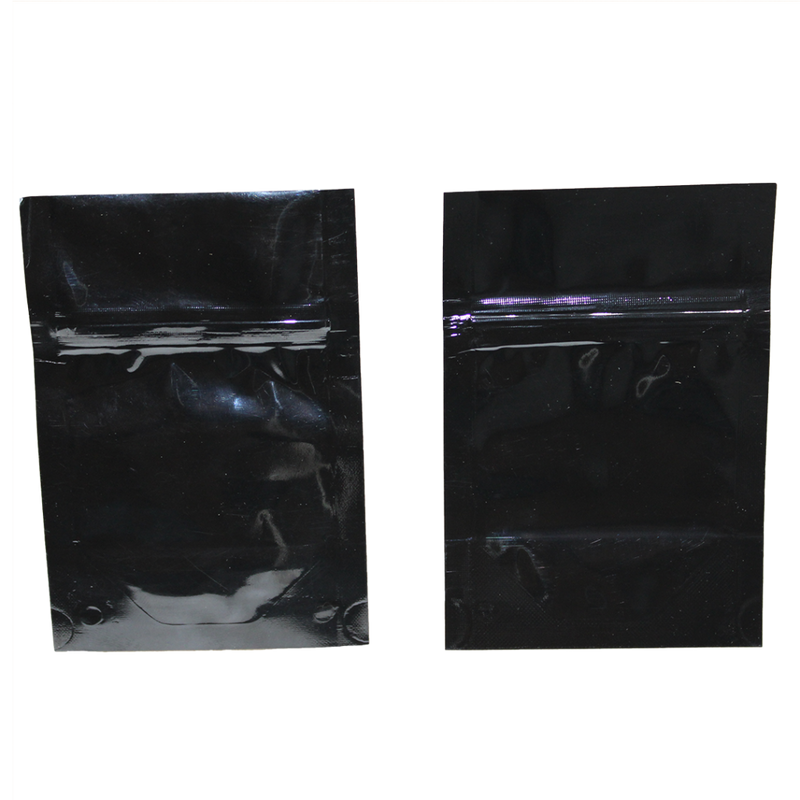 Mylar 1/8oz Tamper Evident Zip-Lock Exit Bag – Black