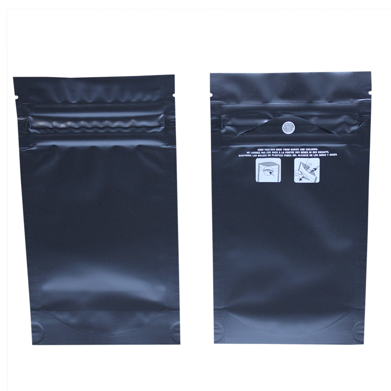 Mylar 1/2oz Child Resistant ASTM Exit Bag - Black