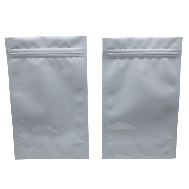 Mylar 1/2oz Tamper Evident Zip-Lock Exit Bag – White