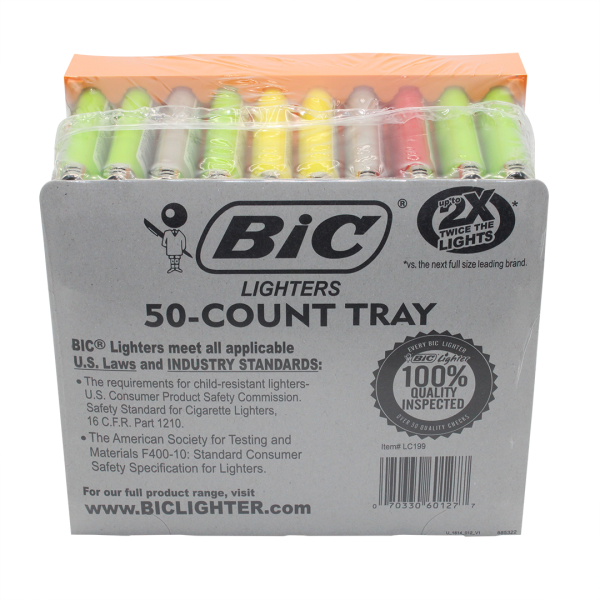 BiC Classic Lighters – 50ct Assorted Colors