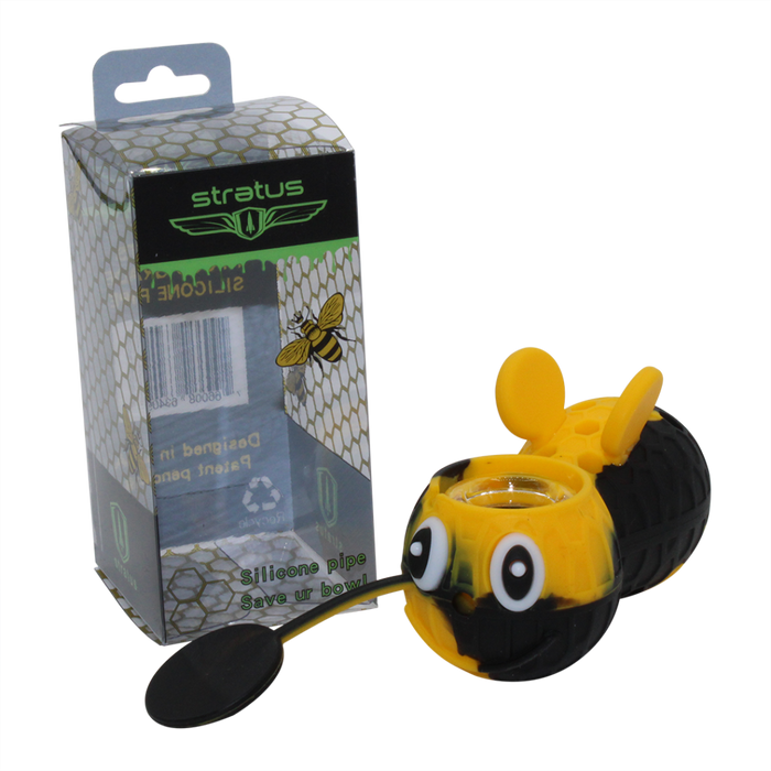 Stratus 3.5″ Silicone Bee Pipe – Assorted Colors