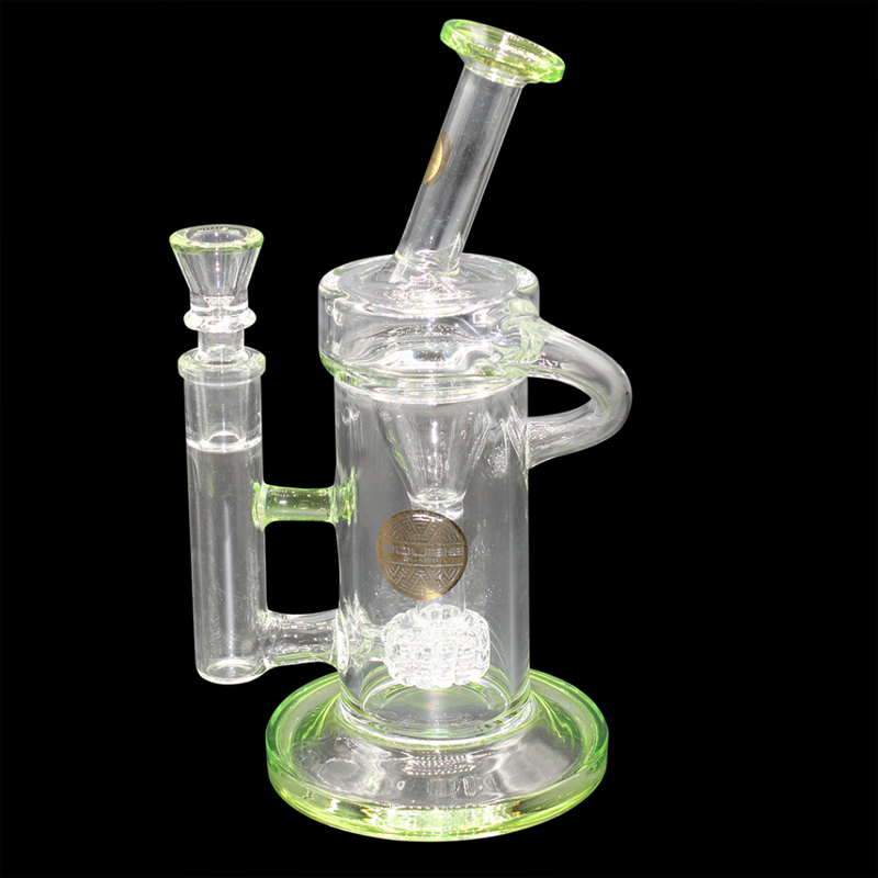 Bougie Glass 9″ Bent Neck Dad Rig Water Pipe – Assorted Colors