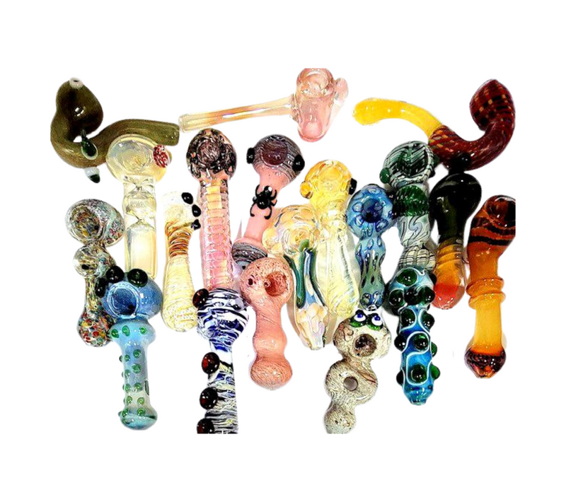 Heavy Glass Hand Pipes - Assorted Styles